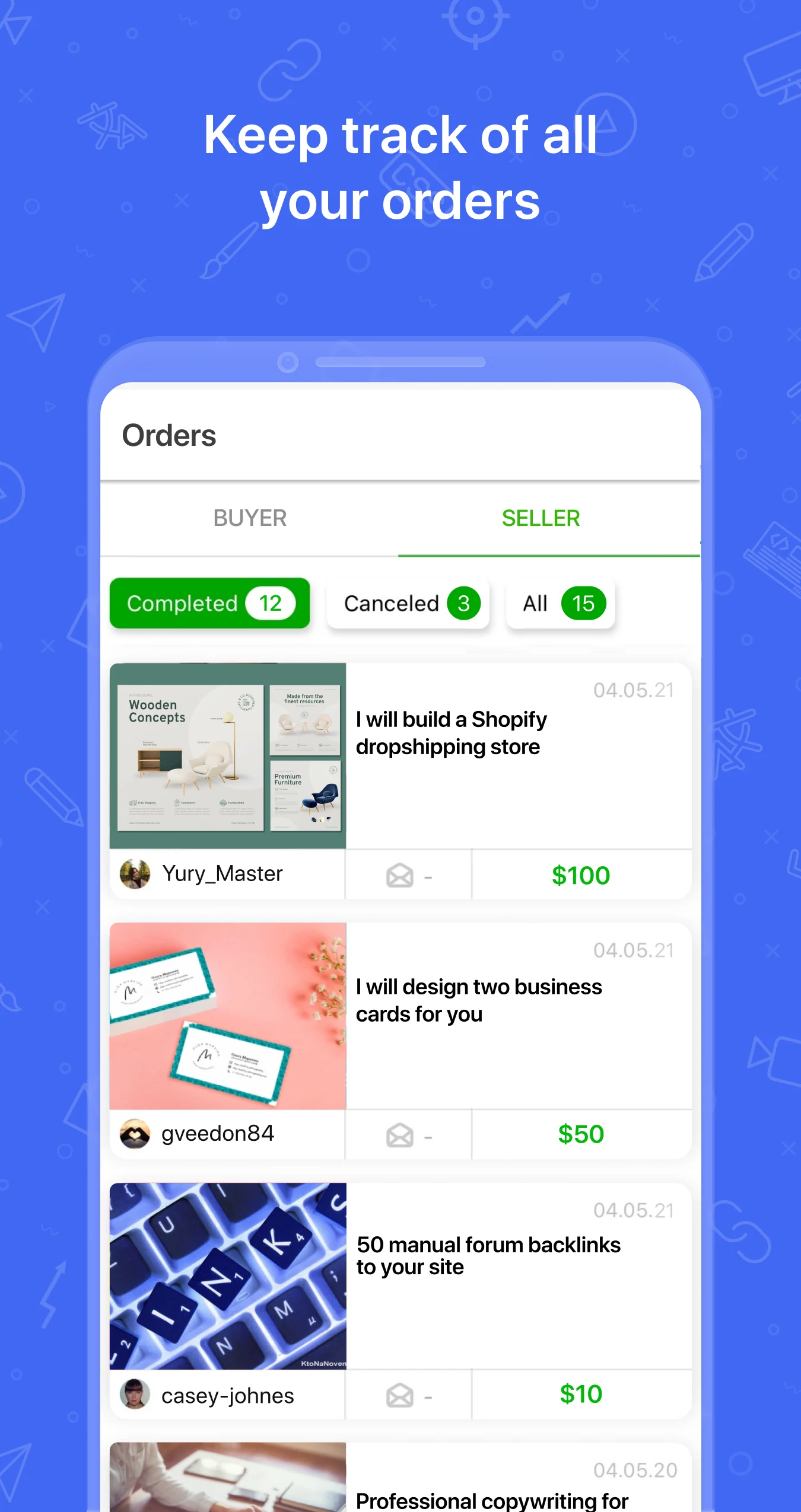 Kwork screenshot